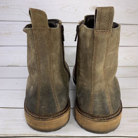 Ecco Kenton Chukka Boots Mens Size 10 Brown Leather Lace Up Factory Distressed - Picture 7 of 10